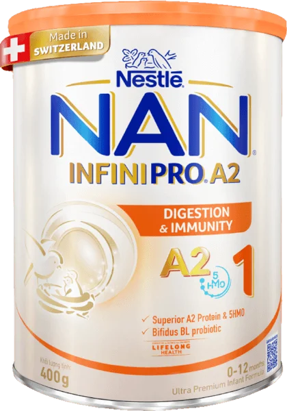 Sữa NAN INFINIPRO A2 số 1 400g (5HMO) (0-12 tháng) (Giao bao bì ngẫu nhiên)
