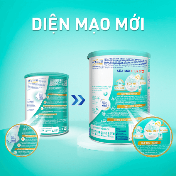 Sữa Nan Optipro PLUS 2 400g, với 5HMO, sản xuất tại Thụy Sỹ (6-12 tháng) (Giao bao bì ngẫu nhiên)