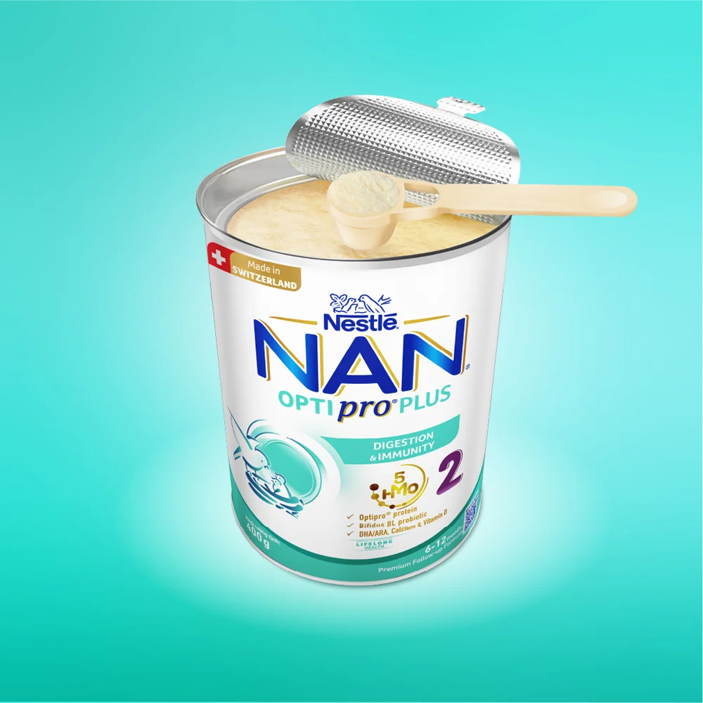 Sữa Nan Optipro PLUS 2 400g, với 5HMO, sản xuất tại Thụy Sỹ (6-12 tháng) (Giao bao bì ngẫu nhiên)