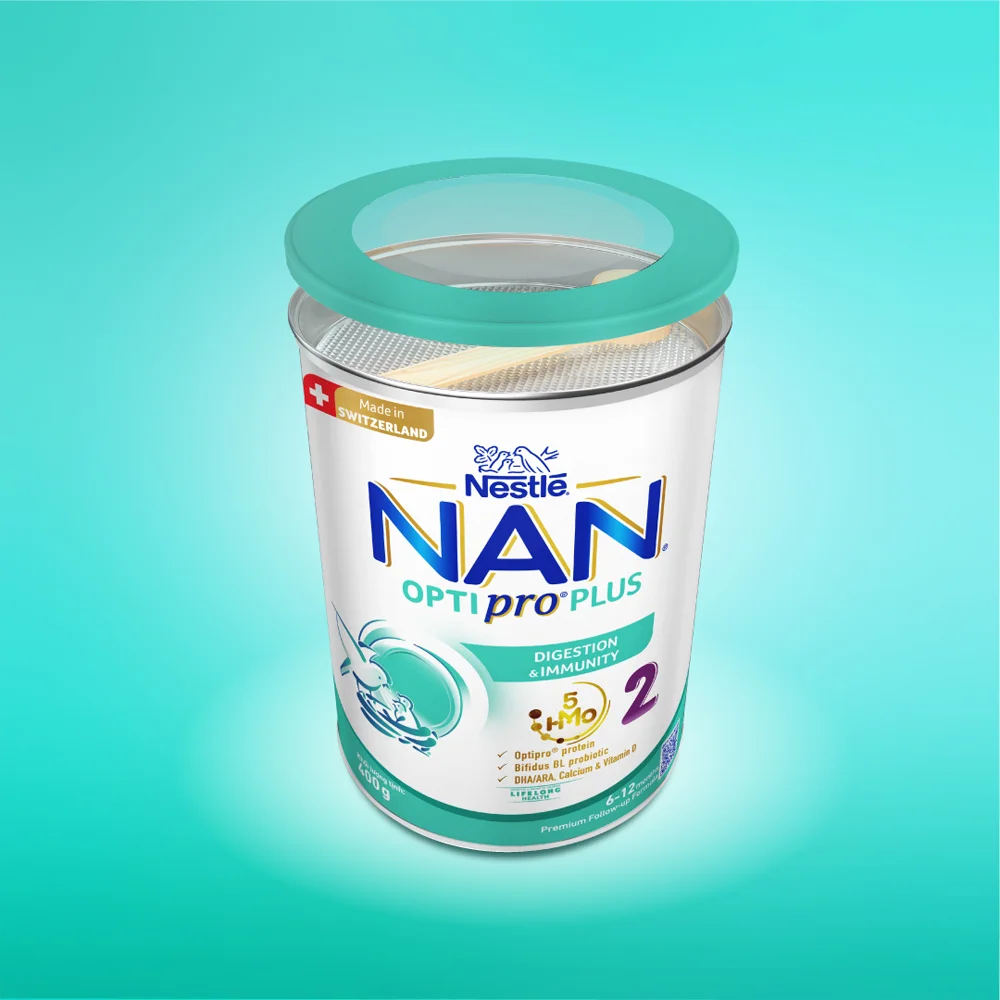 Sữa Nan Optipro PLUS 2 400g, với 5HMO, sản xuất tại Thụy Sỹ (6-12 tháng) (Giao bao bì ngẫu nhiên)