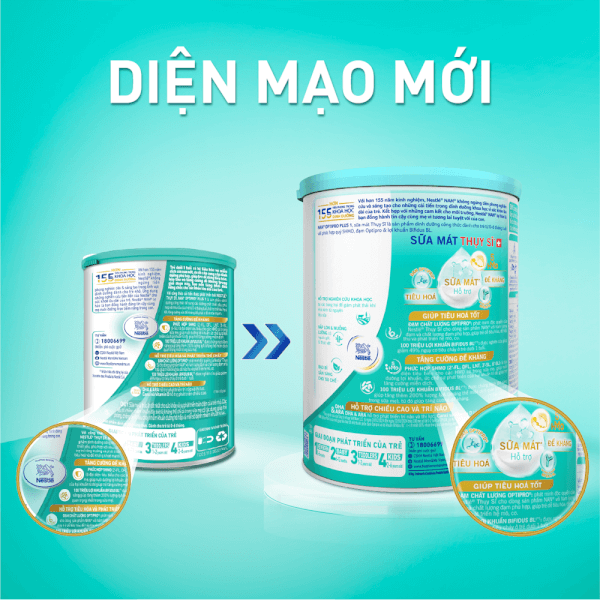 Sữa Nan Optipro PLUS 1 800g, với 5HMO, sản xuất tại Thụy Sỹ (0-6 tháng) (Giao bao bì ngẫu nhiên)