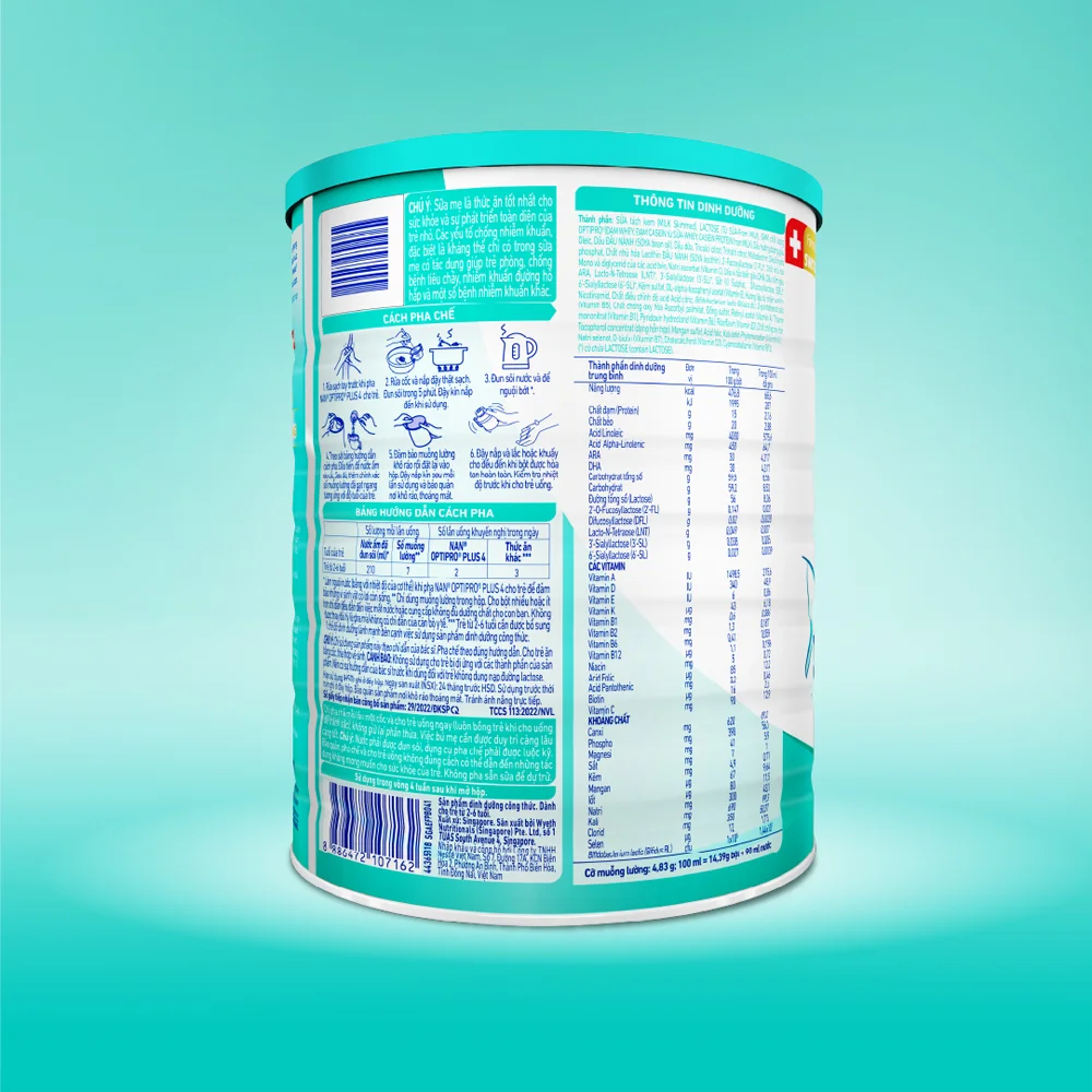 Sữa Nan Optipro PLUS 4 1.5kg, với 5HMO, Công thức từ Thụy Sĩ (2-6 tuổi) (Giao bao bì ngẫu nhiên)