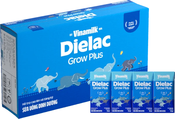 Thùng Sữa uống dinh dưỡng Dielac Grow Plus 110ml (Sữa Non) - Lốc 4 hộp