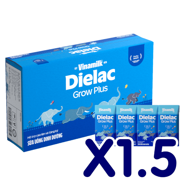 Combo 1.5 Thùng Sữa uống dinh dưỡng Dielac Grow Plus 110ml (Sữa Non) - Lốc 4 hộp