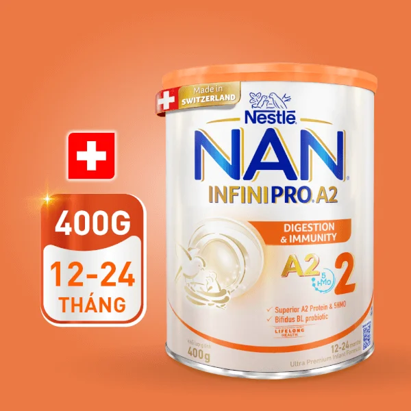 Sữa Nan A2 InfiniPro  số 2 400g (5HMO) (1-2 tuổi)