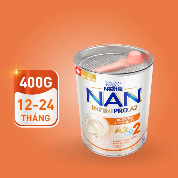 Sữa Nan A2 InfiniPro  số 2 400g (5HMO) (1-2 tuổi)