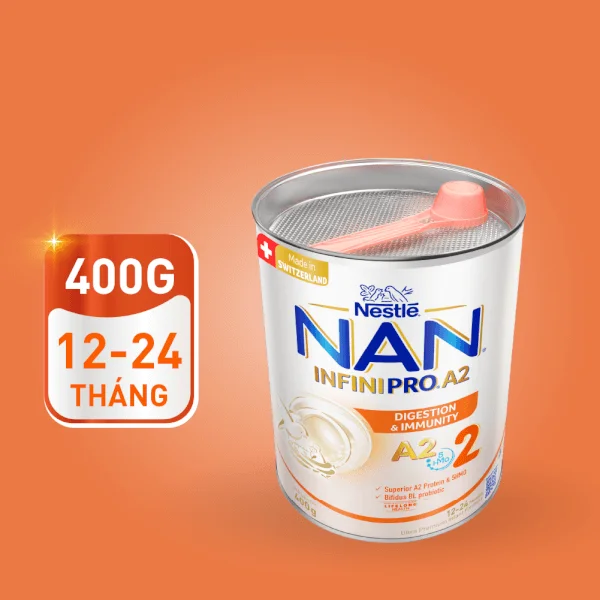 Sữa Nan A2 InfiniPro  số 2 400g (5HMO) (1-2 tuổi)