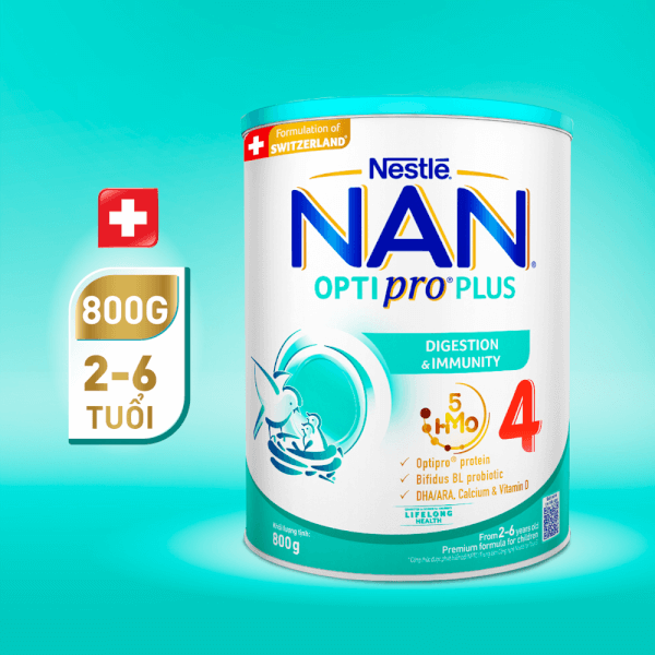 Combo 4 Sữa Nestle Nan Optipro Plus 4 800g (2-6 tuổi)