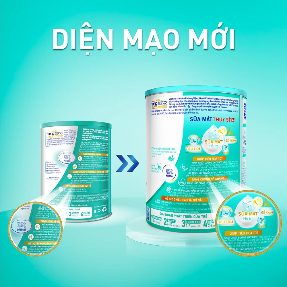 Sữa Nestle Nan Optipro Plus 4 800g (2-6 tuổi) (Giao bao bì ngẫu nhiên)