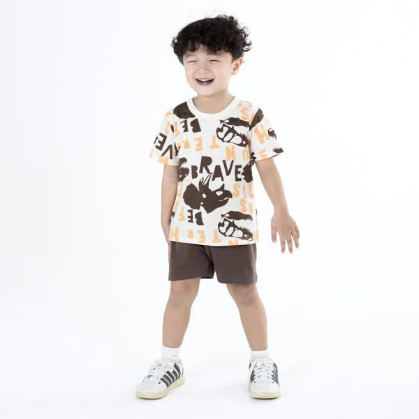 Bộ bé trai ngắn Animo Easy HN0924027 (1-4Y,Kem)