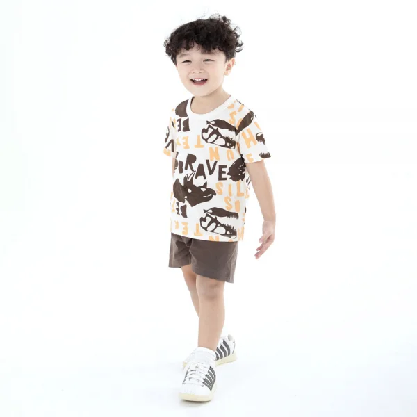 Bộ bé trai ngắn Animo Easy HN0924027 (1-4Y,Kem)