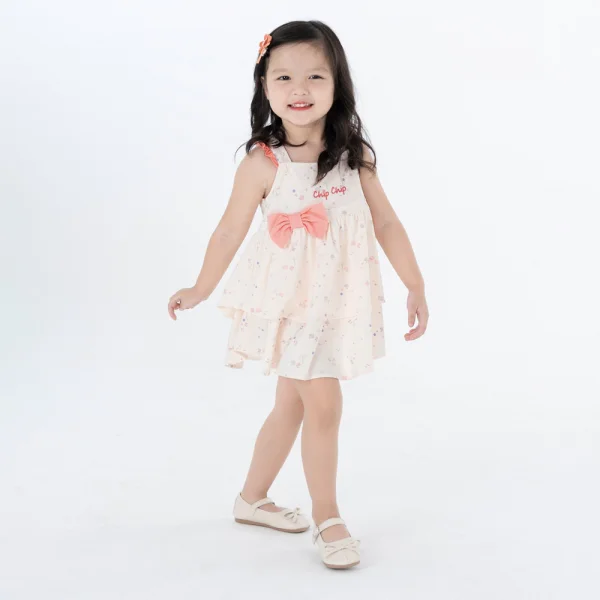 Đầm bé gái Gà con Chip Chip Animo TX0624003 (6M-6Y,Kem)