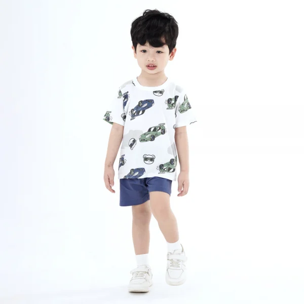 Bộ bé trai ngắn Animo Easy HN0924025 (1-4Y,Trắng)