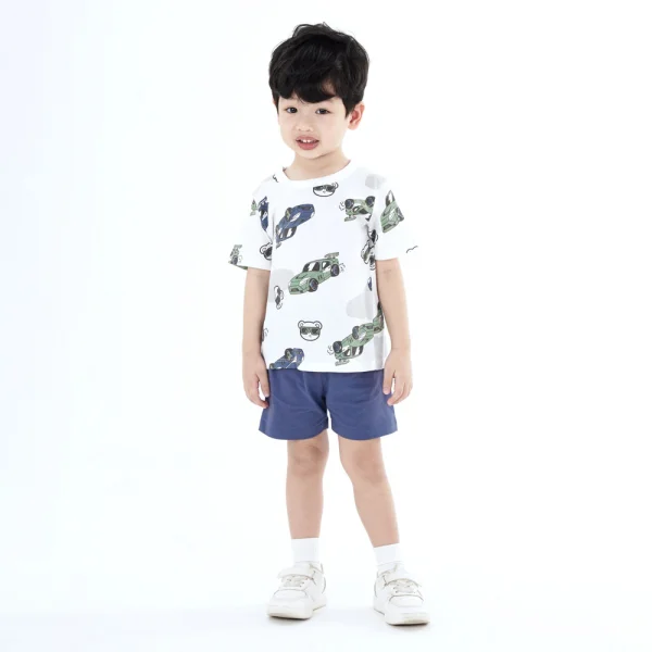 Bộ bé trai ngắn Animo Easy HN0924025 (1-4Y,Trắng)