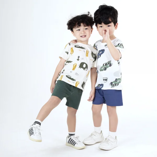 Bộ bé trai ngắn Animo Easy HN0924025 (1-4Y,Trắng)