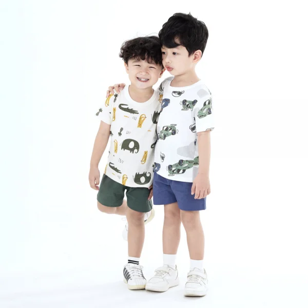 Bộ bé trai ngắn Animo Easy HN0924025 (1-4Y,Trắng)