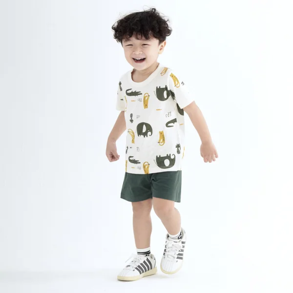 Bộ bé trai ngắn Animo Easy HN0924024 (1-4Y,Kem)