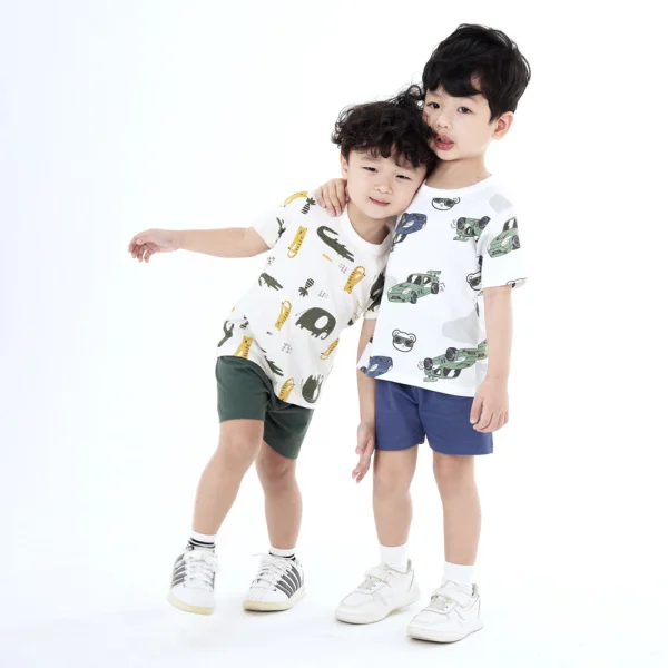 Bộ bé trai ngắn Animo Easy HN0924024 (1-4Y,Kem)