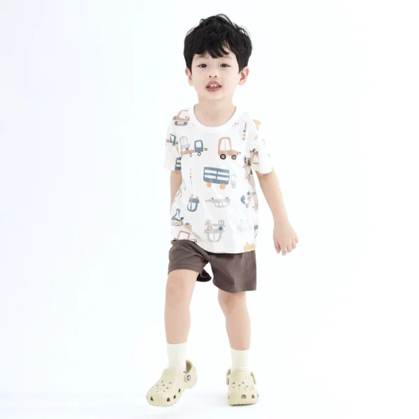 Bộ bé trai ngắn Animo Easy HN0924023 (1-4Y,Kem)