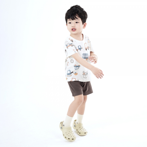 Bộ bé trai ngắn Animo Easy HN0924023 (1-4Y,Kem)