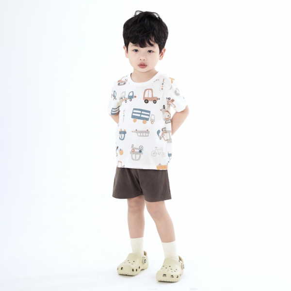 Bộ bé trai ngắn Animo Easy HN0924023 (1-4Y,Kem)