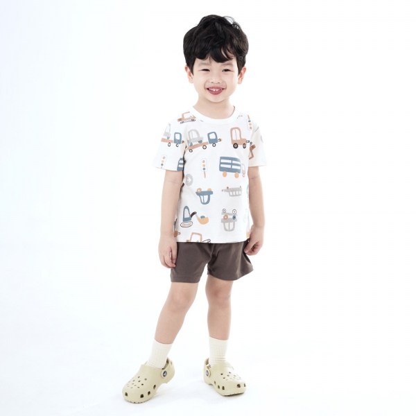 Bộ bé trai ngắn Animo Easy HN0924023 (1-4Y,Kem)