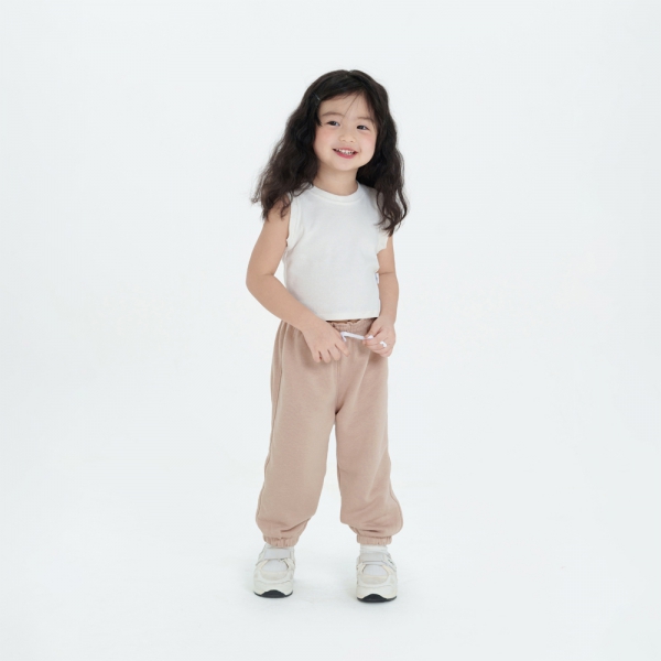 Quần jogger bé gái dài Animo TQ1024053 (1-6Y,Cà phê)