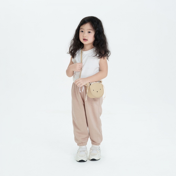 Quần jogger bé gái dài Animo TQ1024053 (1-6Y,Cà phê)