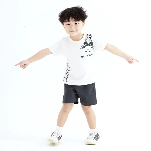 Bộ bé trai ngắn Animo Easy HN0924030 (1-4Y,Kem)