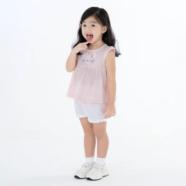 Bộ bé gái ngắn BST Chuột Đào Animo LU1024055 (9M-6Y,Hồng)