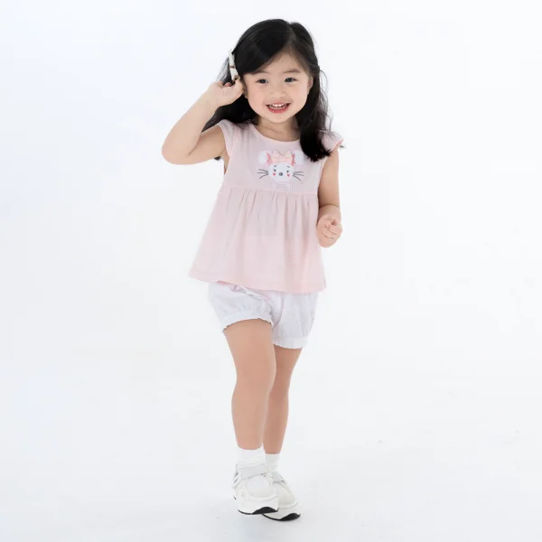 Bộ bé gái ngắn BST Chuột Đào Animo LU1024055 (9M-6Y,Hồng)