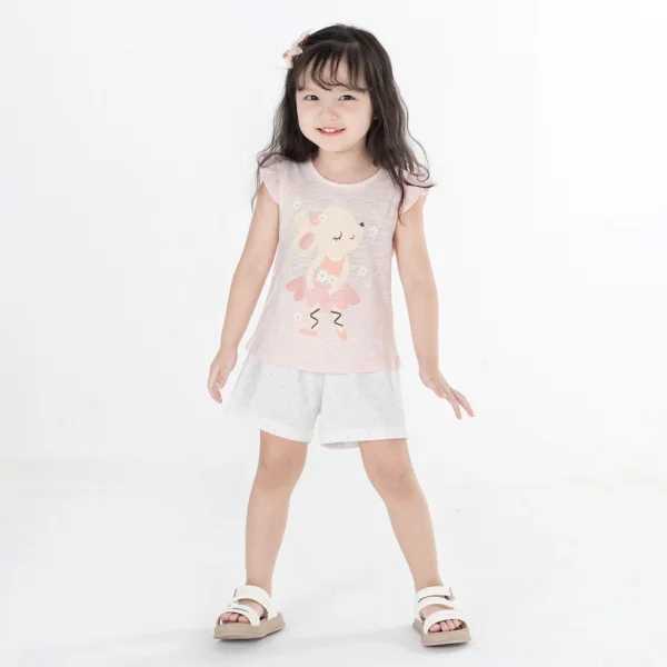 Bộ bé gái ngắn BST Chuột Đào Animo LU1024054 (9M-6Y,Hồng)