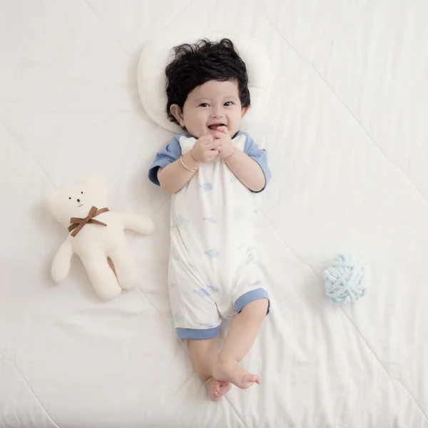 Set 2 Bodysuit modal kháng khuẩn đùi Animo VD1024012 (0-12M,Xanh dương)