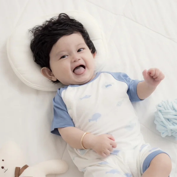 Set 2 Bodysuit modal kháng khuẩn đùi Animo VD1024012 (0-12M,Xanh dương)