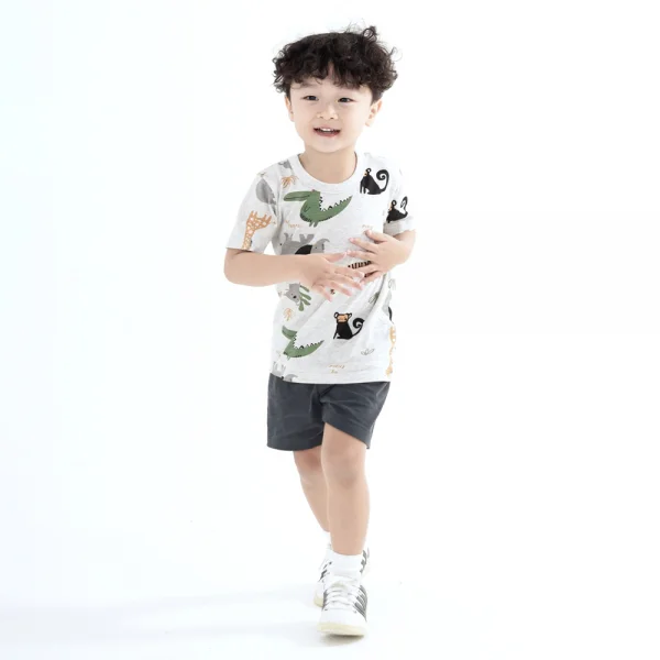 Bộ bé trai ngắn Animo Easy HN0924090 (1-4Y,Xám)