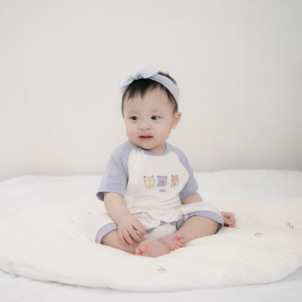 Set 2 Bodysuit kháng khuẩn Modal đùi Animo BMC1024029 (0-12M,Tím)