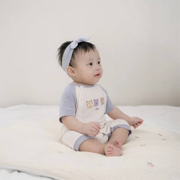 Set 2 Bodysuit kháng khuẩn Modal đùi Animo BMC1024029 (0-12M,Tím)