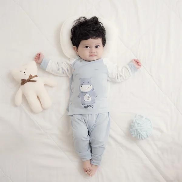 Set 2 Bộ kháng khuẩn Modal dài Animo BMC1024025 (0-24M,Xanh)