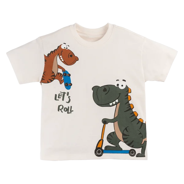 Áo bé trai Bst T-Rex Animo HN1224002 (9M-6Y,Kem)