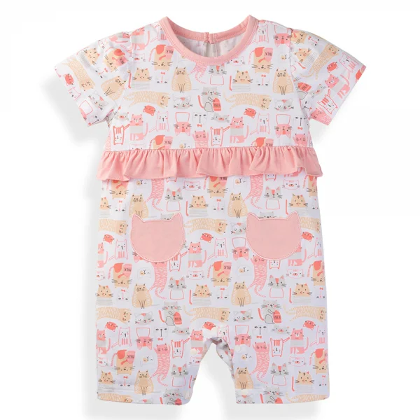 Bodysuit bé gái đùi Animo VD1024063 (0-12M,Hồng)