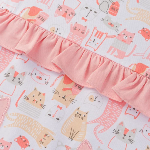 Bodysuit bé gái đùi Animo VD1024063 (0-12M,Hồng)