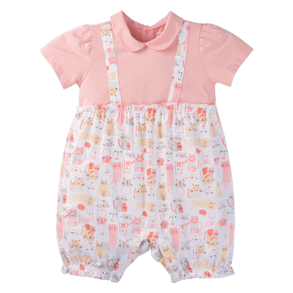 Bodysuit bé gái đùi Animo VD1024062 (0-12M,Hồng)
