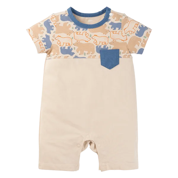 Bodysuit bé trai đùi Animo VD1024059 (0-12M,Be)