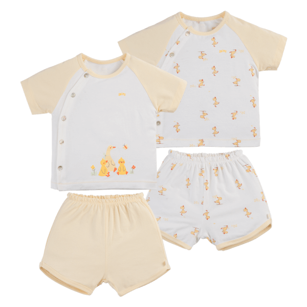 Set 2 Bộ kháng khuẩn Modal ngắn Animo BMC1024020 (0-24M,Vàng)