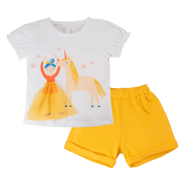 Bộ bé gái ngắn Animo LU1224020 (9M-6Y,Trắng)