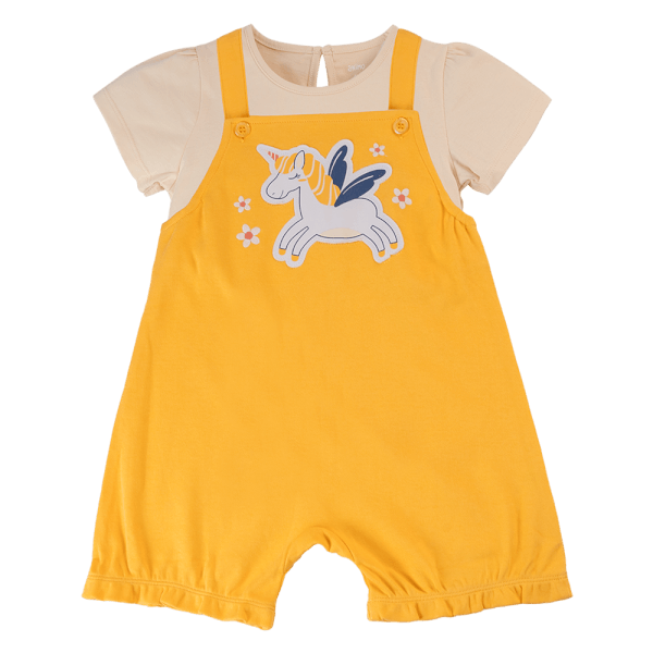 Bộ yếm bé gái Animo LU1224019 (1-4Y,Vàng)