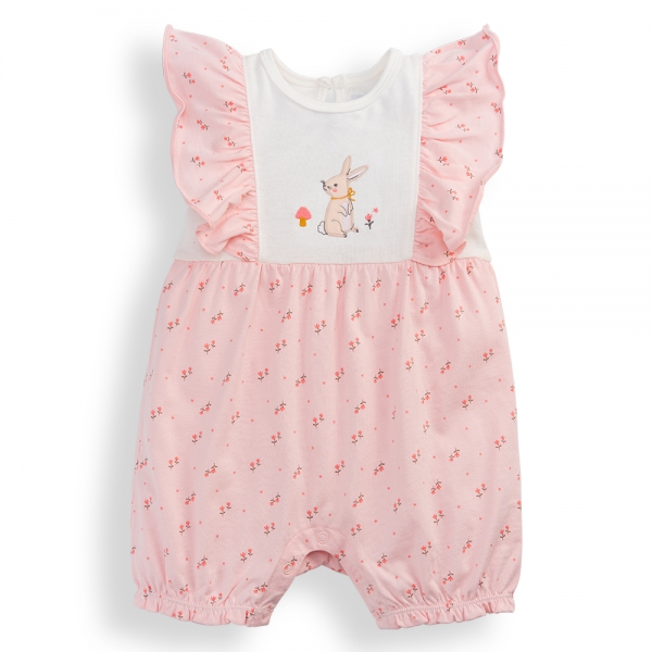 Bodysuit bé gái đùi Animo KK0924056 (0-12M,Hồng)