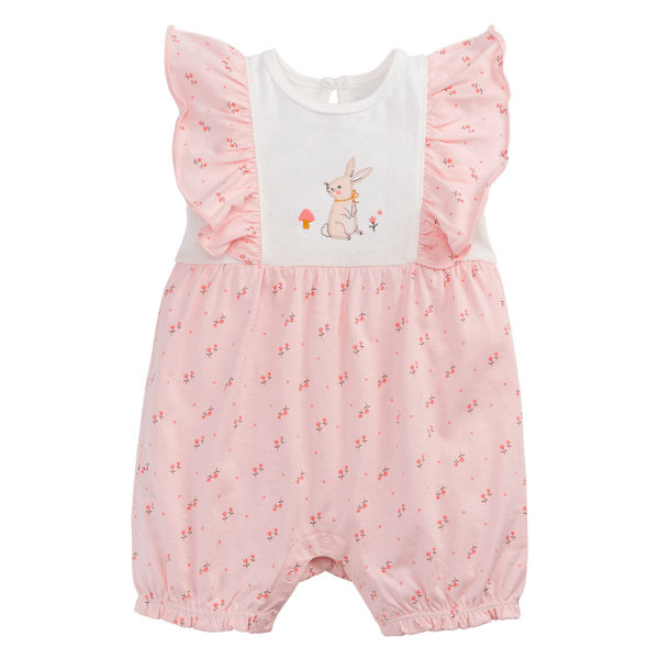 Bodysuit bé gái đùi Animo KK0924056 (0-12M,Hồng)