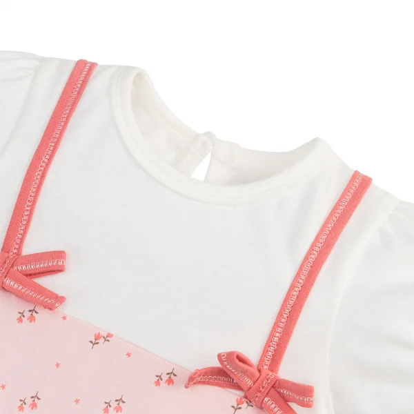 Bodysuit bé gái đùi Animo KK0924055 (0-12M,Hồng)