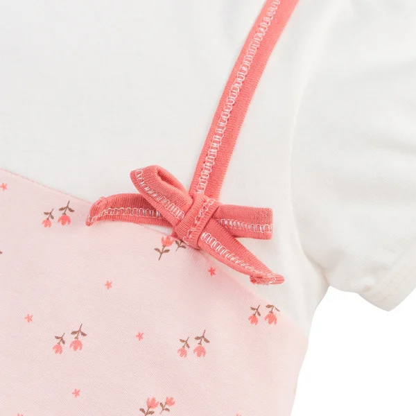 Bodysuit bé gái đùi Animo KK0924055 (0-12M,Hồng)